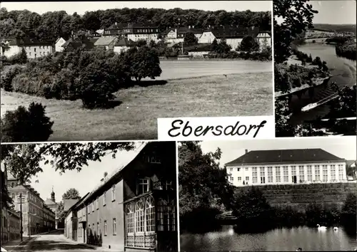 Ak Ebersdorf in Thüringen, Panorama, Teilansichten