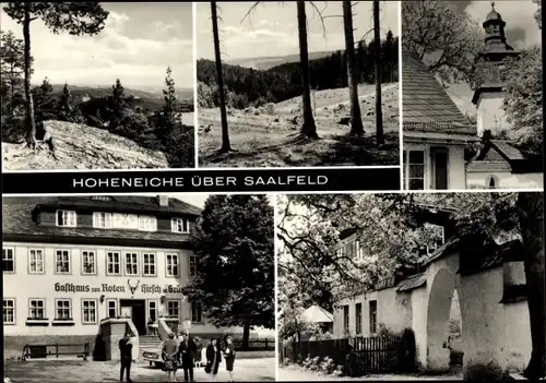 Ak Hoheneiche Saalfelder Höhe Saalfeld an der Saale, Gasthaus zum Roten Hirsch, Panorama