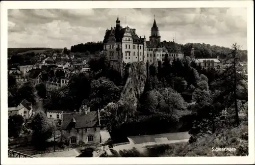 Ak Sigmaringen an der Donau, Panorama mit Schloss