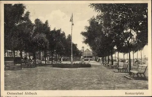 Ak Ostseebad Ahlbeck Heringsdorf auf Usedom, Konzertplatz