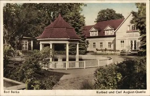Ak Bad Berka in Thüringen, Kurbad und Carl August Quelle