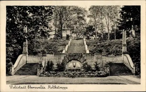 Ak Eberswalde im Kreis Barnim, Moltketreppe