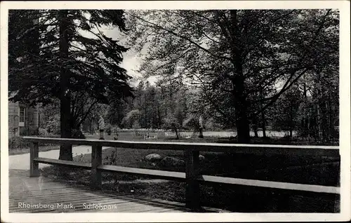 Ak Rheinsberg in der Mark, Schlosspark