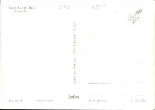 Ak Saalfeld an der Saale Thüringen, Oberes Tor