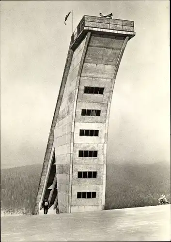 Ak Oberhof im Thüringer Wald, Schanze am Rennsteig