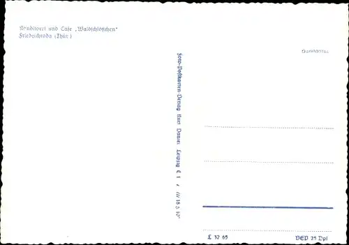 Ak Friedrichroda Thüringen, Café und Konditorei Waldschlösschen, Bes. H. Kühmel