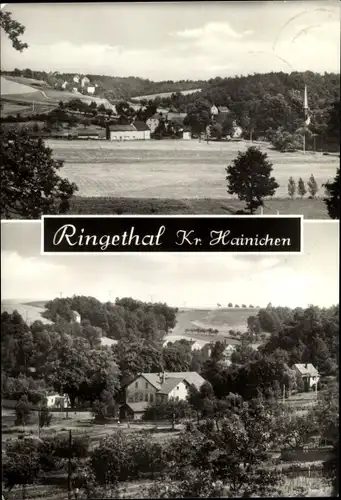 Ak Ringethal Mittweida in Sachsen, Panorama vom Ort