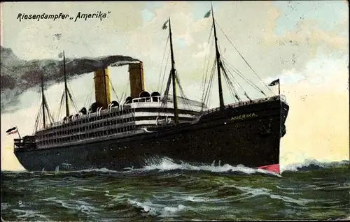 Ak Dampfer Amerika, HAPAG
