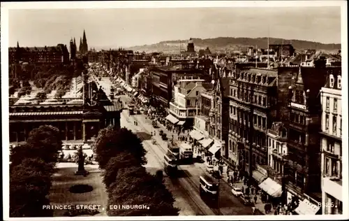 Ak Edinburgh Schottland, Princes Street
