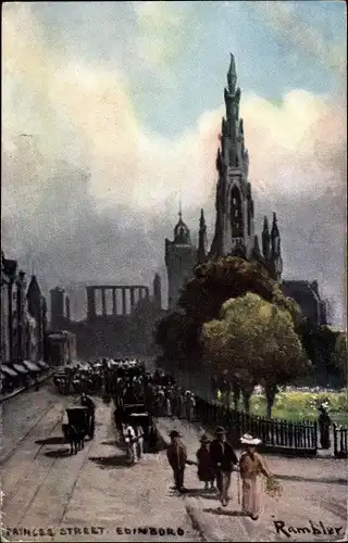 Künstler Ak Rambler, Edinburgh Schottland, Princes Street