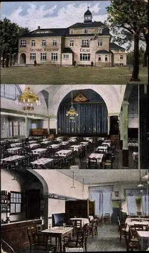 Ak Erlau in Sachsen, Gasthaus Kaiserhof, Innenansicht