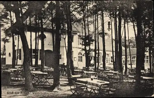 Ak Hilden im Rheinland, Waldschänke, Außenansicht