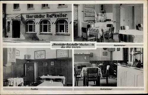 Ak Glauchau in Sachsen, Oberstädter Ratskeller, Gastzimmer, Kaffee