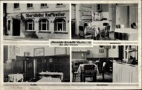 Ak Glauchau in Sachsen, Oberstädter Ratskeller, Gastzimmer, Kaffee