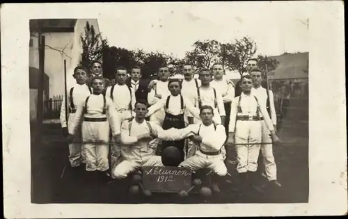 Foto Ak Johnsbach Glashütte im Osterzgebirge, Turner, Gruppenbild, 1912