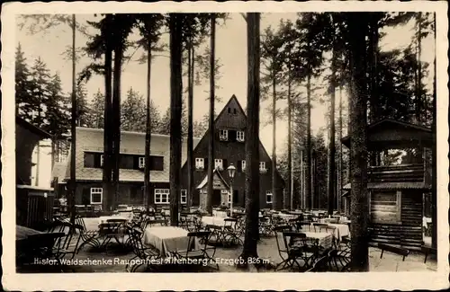 Ak Altenberg Erzgebirge, Waldschenke Raupennest Garten, Bes. Max Nacke