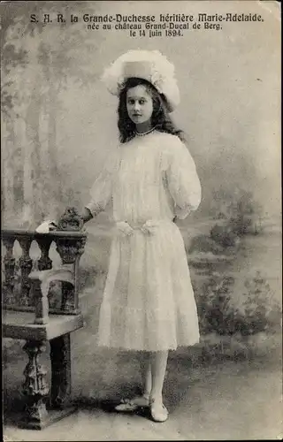 Ak Grande Duchesse heritiere Marie Adelaide, Adel Luxemburg