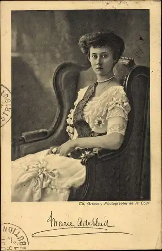 Ak Großherzogin Maria-Adelheid von Luxemburg, Portrait