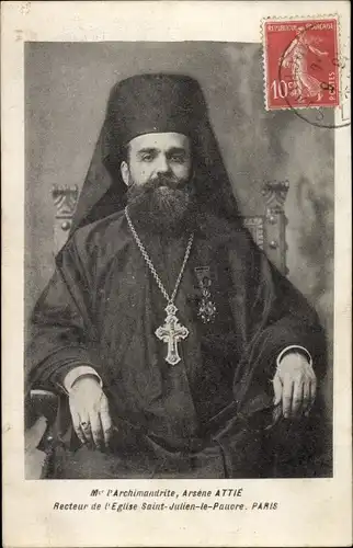 Ak Paris V., Archimandrite, Arsene Attie, Recteur de l'Eglise Saint Julien le Pauvre