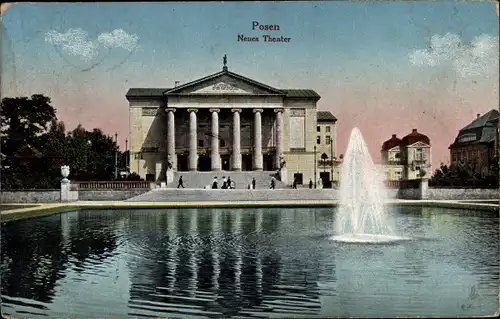 Ak Poznań Posen, Neues Theater