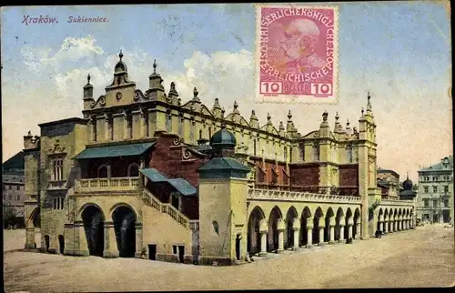 Ak Kraków Krakau Polen, Tuchhalle