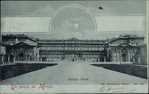Mondschein Ak Monza Lombardia, Palazzo Reale