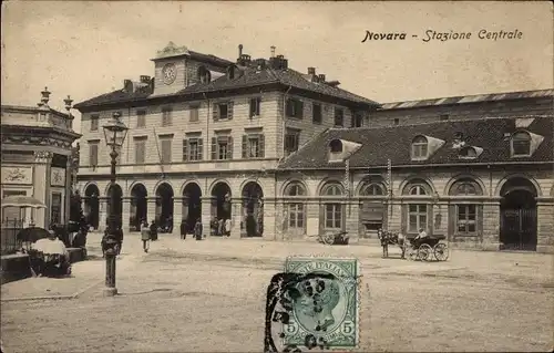 Ak Novara Piemonte Italien, Stazione Centrale