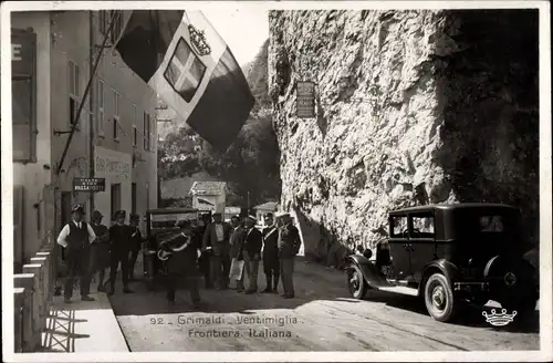 Ak Grimaldi di Ventimiglia Liguria, Frontiere Italiana