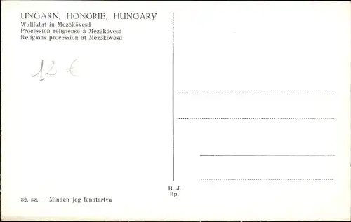 Ak Mezökövesd Ungarn, Procession religieuse