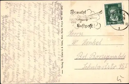 Ak Kiel, Fleethörn mit Blick auf das Rathaus