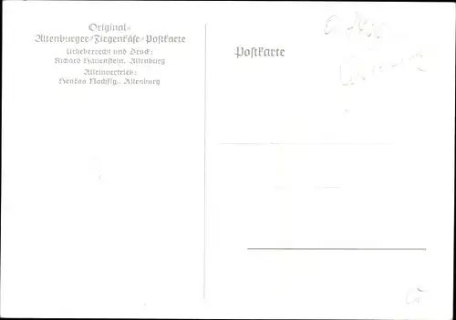 Künstler Ak Der Altenborger Zeegenkse, Altenburger Ziegenkäse