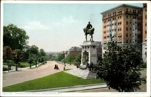 Ak Washington DC USA, Connecticut Avenue, monument