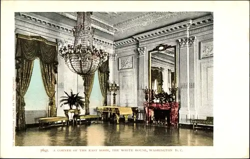 Ak Washington DC USA, The White House, A Corner of the East Room
