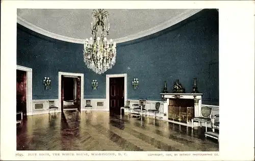 Ak Washington DC USA, The White House, Blue Room