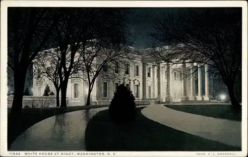 Ak Washington DC USA, The White House at Night