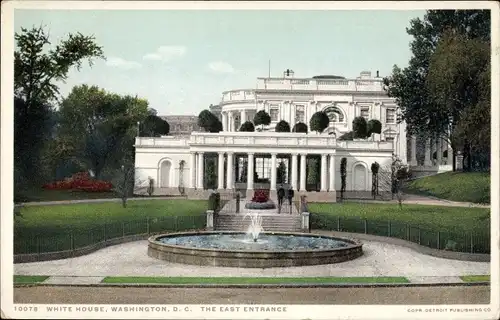 Ak Washington DC USA, White House, East Entrance
