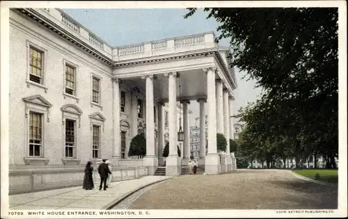 Ak Washington DC USA, The White House Entrance