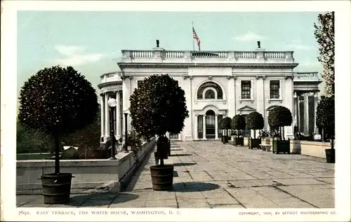 Ak Washington DC USA, The White House, East Terrace