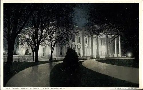 Ak Washington DC USA, The White House at Night