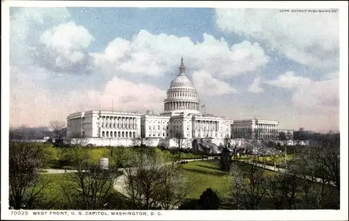 Ak Washington DC USA, The Capitol, West Front