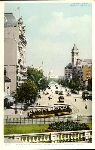 Ak Washington DC USA, Pennsylvania Avenue from Treasury