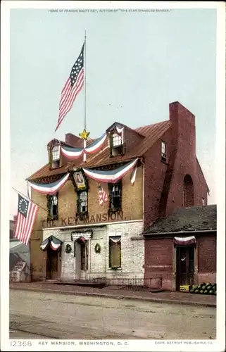 Ak Washington DC USA, The Key Mansion