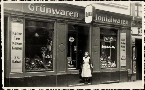 Foto Ak Dresden Zentrum Altstadt, Grünwaren und Kolonialwarenhandlung, Am See 38, Persil