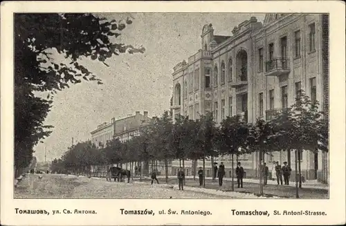 Ak Tomaszów Tomaschow Polen, St. Antoni Straße