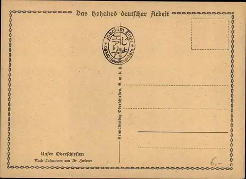 Ak Oberschlesien, Hüttenwerk, Elektromagnet bei der Arbeit, Schrottmagnetkran