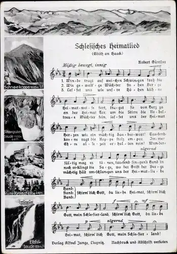 Lied Ak Schlesisches Heimatlied, Robert Günther, Schneekoppe, Ruine Kynast