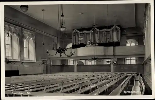 Ak Herrnhut in Sachsen, Kirchensaal