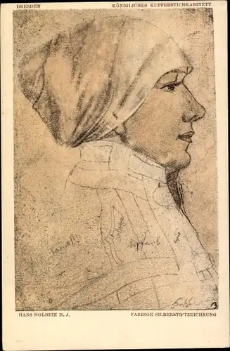 Künstler Ak Holbein, Hans d. J., Portrait einer Frau