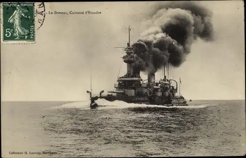 Ak Französisches Kriegsschiff, Le Brennus, Cuirassé d'Escadre