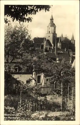 Ak Meerane in Sachsen, Am Pfarrberg, Kirche